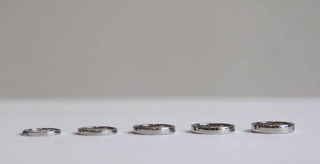 KOBO 订婚戒指宽度 - 950 铂金