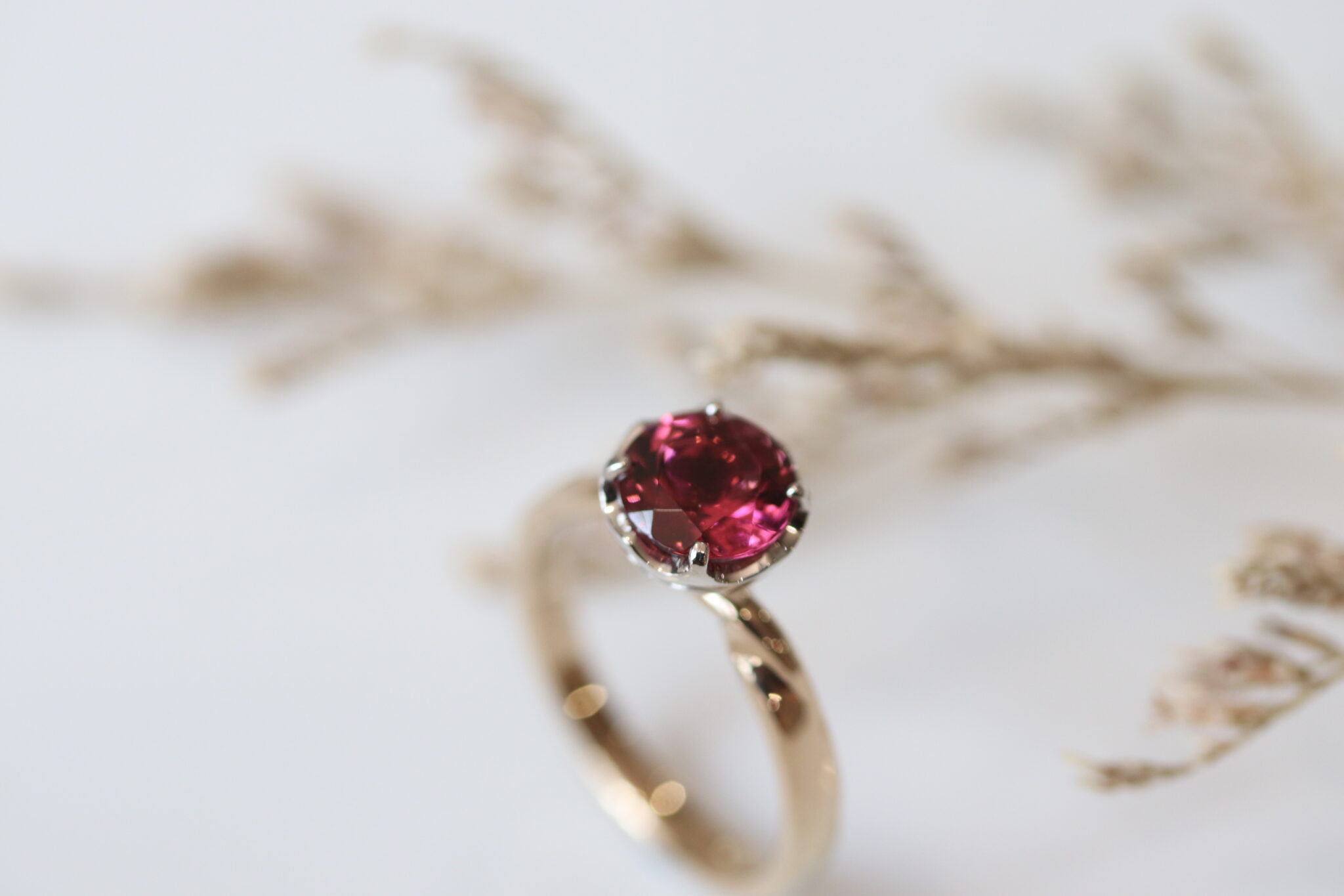 Engagement Ring - Pink Tourmaline