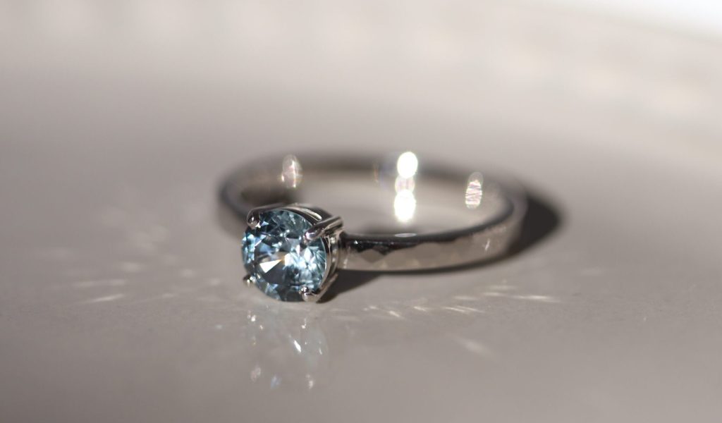 C's Montana Sapphire Engagement Ring