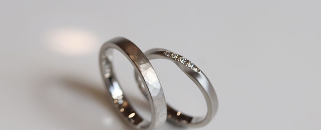 KOBO PT950 Handmade Wedding Rings